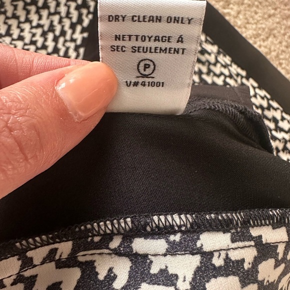 Diane Von Furstenberg Coraline Black White Patterned Pull On Silk Pants Womens 2 - Picture 12 of 13